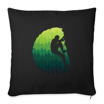 Climbing Climbers Kids Boys Mountains Bouldering - Sofa pillowcase 17,3'' x 17,3'' (45 x 45 cm) - black - Front
