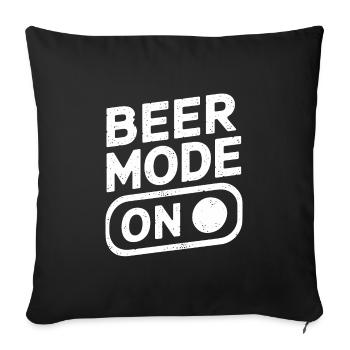 Beer Mode On Bierspruch Trinkspruch - Sofakissenbezug 45 x 45 cm - Schwarz - Vorne