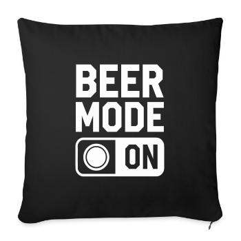 Beer Mode On Bierspruch Trinkspruch - Sofakissenbezug 45 x 45 cm - Schwarz - Vorne