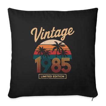 Limitade edition 1985 - Sofa pillowcase 17,3'' x 17,3'' (45 x 45 cm) - black - Front