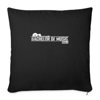Baccalauréat en Musique et Solfège - Housse de coussin décorative 45 x 45 cm - noir - Devant