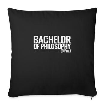 Bachelor of Philosophy (B.Phil.) - Sofakissenbezug 45 x 45 cm - Schwarz - Vorne