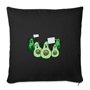 Avocado make a demo fantasy - Sofa pillowcase 17,3'' x 17,3'' (45 x 45 cm) - black - Front