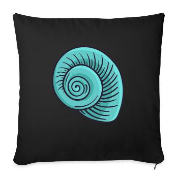 Seashell Shellfish Mollusks Sea Symbol Icon - Sofa pillowcase 17,3'' x 17,3'' (45 x 45 cm) - black - Front
