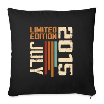July 2015 Birthday Gift 2015 July 2015 - Sofa pillowcase 17,3'' x 17,3'' (45 x 45 cm) - black - Front