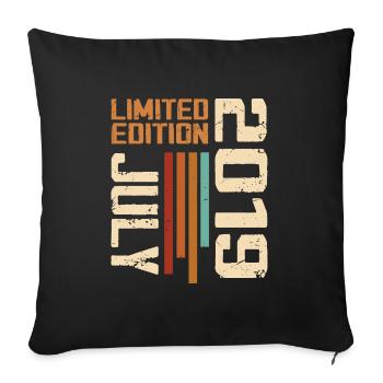 July 2019 Birthday Gift 2019 July 2019 - Sofa pillowcase 17,3'' x 17,3'' (45 x 45 cm) - black - Front