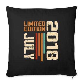 July 2018 Birthday Gift 2018 July 2018 - Sofa pillowcase 17,3'' x 17,3'' (45 x 45 cm) - black - Front