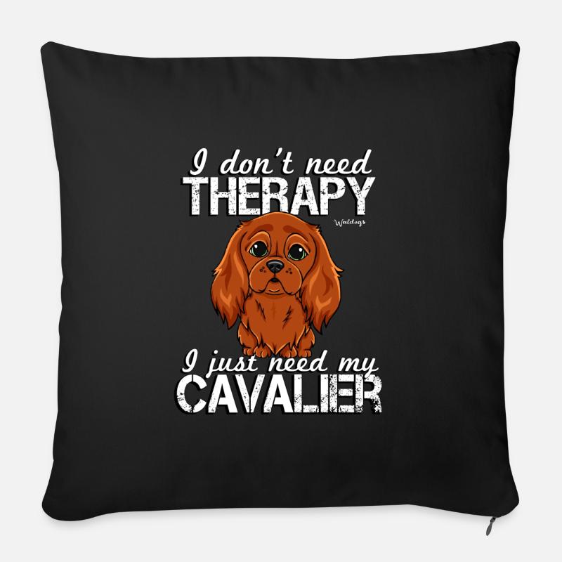 Cavalier Therapy - Sofa pillowcase 17,3'' x 17,3'' (45 x 45 cm) - black