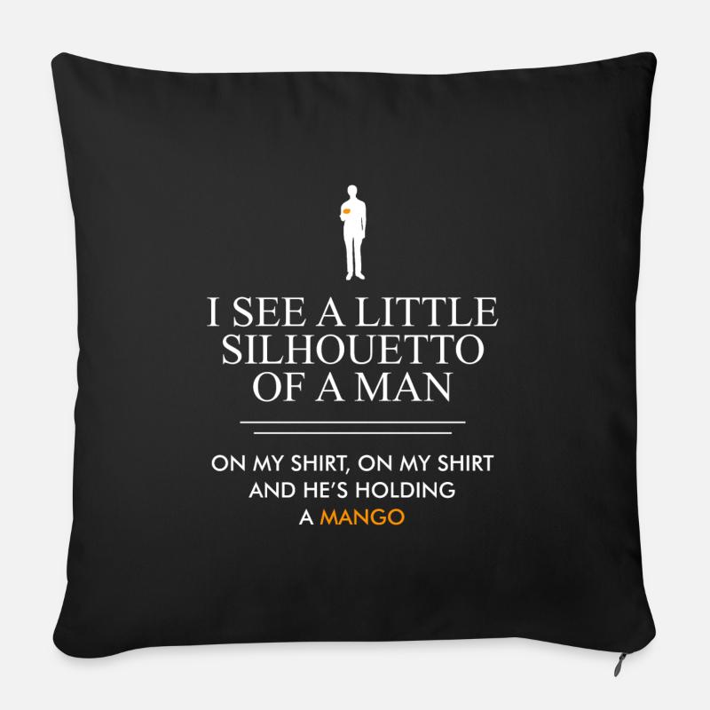 Silhouette Mango Quote - Sofa pillowcase 17,3'' x 17,3'' (45 x 45 cm) - black