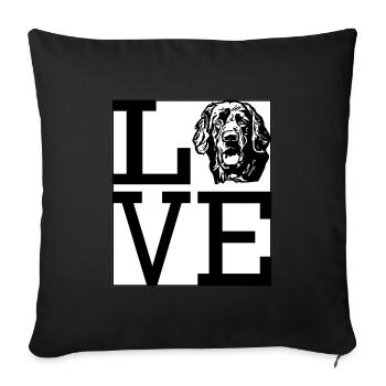 Amour Hovawart chien propriétaire de chien chien disant chien - Housse de coussin décorative 45 x 45 cm - noir - Devant