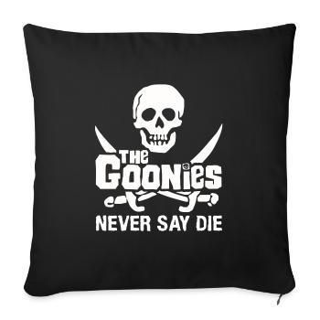 The Goonies Never Say Die Skull - Sofa pillowcase 17,3'' x 17,3'' (45 x 45 cm) - black - Front
