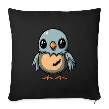 Dove Bird Halloween Zombie - Sofa pillowcase 17,3'' x 17,3'' (45 x 45 cm) - black - Front