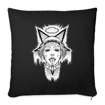 Pray 1.0 - Housse de coussin décorative 45 x 45 cm - noir - Devant