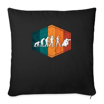 Photographer evolution photography retro - Sofa pillowcase 17,3'' x 17,3'' (45 x 45 cm) - black - Front