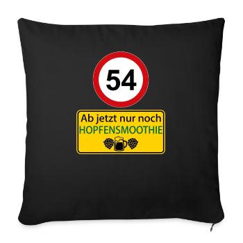 54 À partir de maintenant, il ne reste plus que du smoothie du houblon - Housse de coussin décorative 45 x 45 cm - noir - Devant
