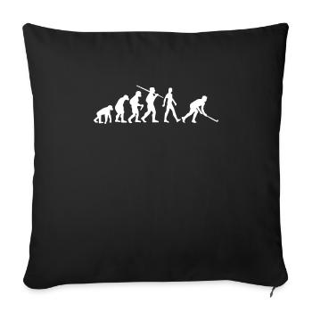 Hockey Evolution Feldhockey - Sofakissenbezug 45 x 45 cm - Schwarz - Vorne