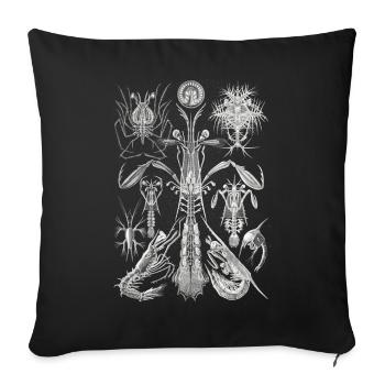Thoracostraca Panzerkrebse, Kunstformen der Natur - Sofa pillowcase 17,3'' x 17,3'' (45 x 45 cm) - black - Front