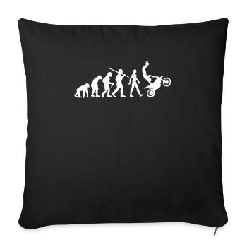 Motocross Evolution Biker - Sofakissenbezug 45 x 45 cm - Schwarz - Vorne