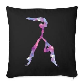 Artistic gymnastics Gymnastics - Sofa pillowcase 17,3'' x 17,3'' (45 x 45 cm) - black - Front