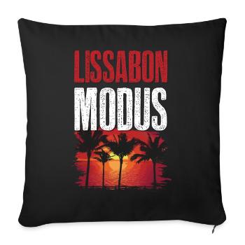 Lisbon Mode - Sofa pillowcase 17,3'' x 17,3'' (45 x 45 cm) - black - Front