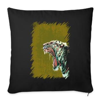Tiger - Sofa pillowcase 17,3'' x 17,3'' (45 x 45 cm) - black - Front