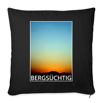 mountain, freedom, walking, alps, sport, nature - Sofa pillowcase 17,3'' x 17,3'' (45 x 45 cm) - black - Front