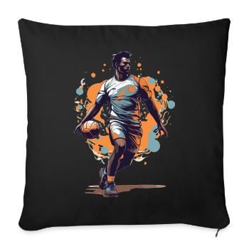 Handballspieler Streetwear Ikonischer Stil - Sofakissenbezug 45 x 45 cm - Schwarz - Vorne