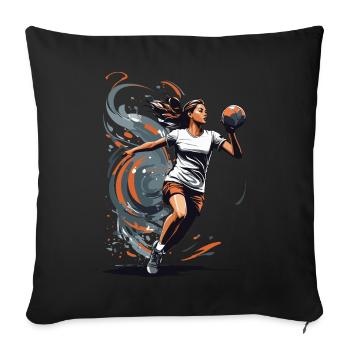 Handball player streetwear Iconic style - Sofa pillowcase 17,3'' x 17,3'' (45 x 45 cm) - black - Front