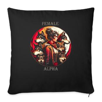 Essence d’ alpha - Housse de coussin décorative 45 x 45 cm - noir - Devant