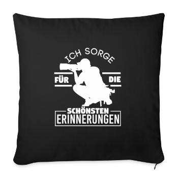 L’appareil photo est l’instrument du photographe - Housse de coussin décorative 45 x 45 cm - noir - Devant
