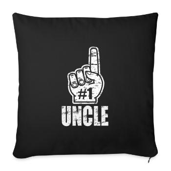 Number one uncle - I am the best - gift - Sofa pillowcase 17,3'' x 17,3'' (45 x 45 cm) - black - Front