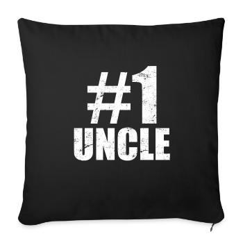 No 1 Uncle - Best Uncle No. 1 - Sofa pillowcase 17,3'' x 17,3'' (45 x 45 cm) - black - Front