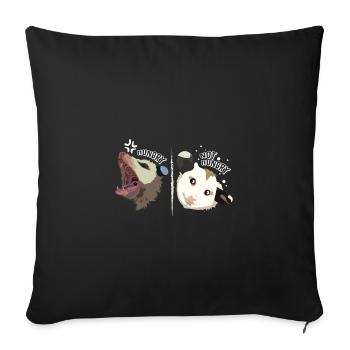 Opossum | Gift idea for opossum fans - Sofa pillowcase 17,3'' x 17,3'' (45 x 45 cm) - black - Front