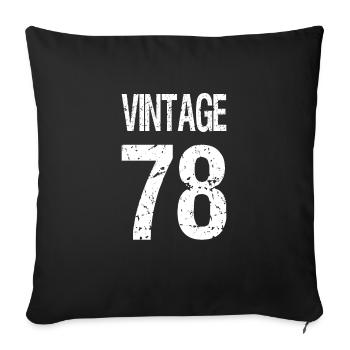 1978 - Sofa pillowcase 17,3'' x 17,3'' (45 x 45 cm) - black - Front