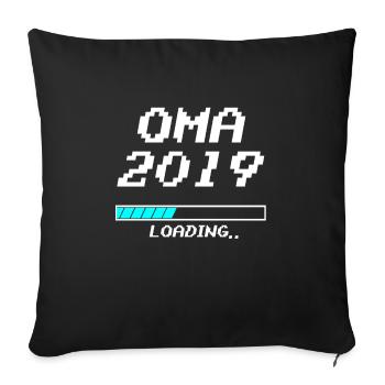 Grandma 2019 Chargement Chargement Barre de chargement Pixels Cadeaux - Housse de coussin décorative 45 x 45 cm - noir - Devant