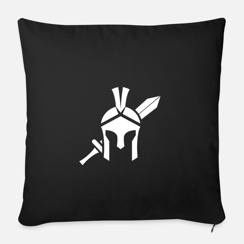 Helm und Schwert - Sofakissenbezug 45 x 45 cm - Schwarz