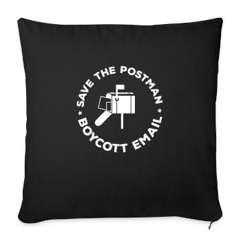 Boycott E-mail - Postman, Postman, Messenger - Sofa pillowcase 17,3'' x 17,3'' (45 x 45 cm) - black - Front