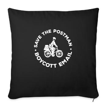 Boycott E-mail - Postman, Postman, Messenger - Sofa pillowcase 17,3'' x 17,3'' (45 x 45 cm) - black - Front
