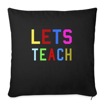 professeur - Housse de coussin décorative 45 x 45 cm - noir - Devant