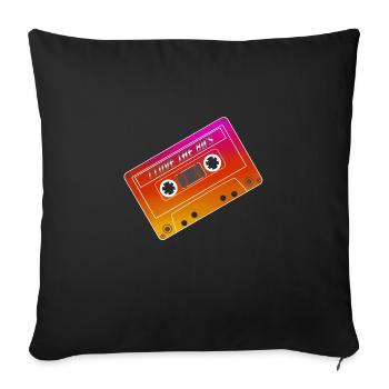Kassette - Sofakissenbezug 45 x 45 cm - Schwarz - Vorne