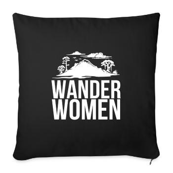 Wander Women - Sofakissenbezug 45 x 45 cm - Schwarz - Vorne