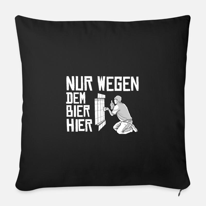 Fliesenleger - Sofakissenbezug 45 x 45 cm - Schwarz
