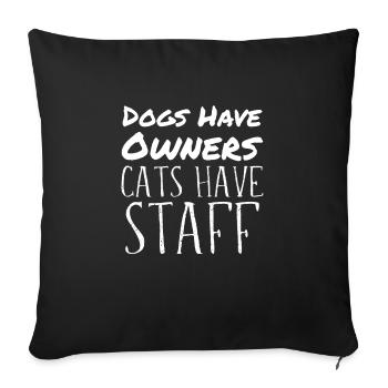 Cat Cats Pun Saying Funny Cat Lover Wit - Sofa pillowcase 17,3'' x 17,3'' (45 x 45 cm) - black - Front