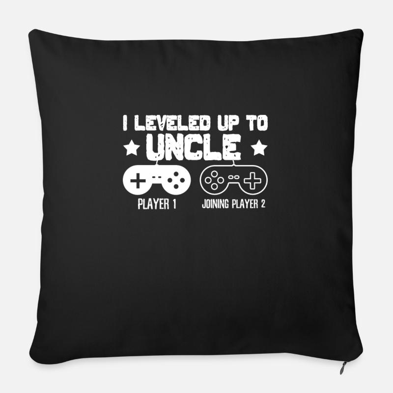 Égalisé avec l'oncle - Housse de coussin décorative 45 x 45 cm - noir
