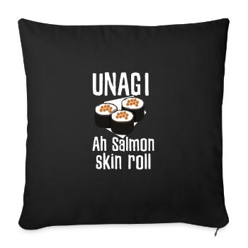 Unagi remain in total awareness - Sofa pillowcase 17,3'' x 17,3'' (45 x 45 cm) - black - Front