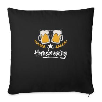 Homebrewing - brewers, home brewing - Sofa pillowcase 17,3'' x 17,3'' (45 x 45 cm) - black - Front