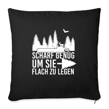 Holz - Sofakissenbezug 45 x 45 cm - Schwarz - Vorne