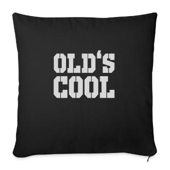 Old school old is cool - Sofa pillowcase 17,3'' x 17,3'' (45 x 45 cm) - black - Front