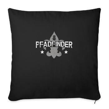 Pfadfinder - Sofakissenbezug 45 x 45 cm - Schwarz - Vorne