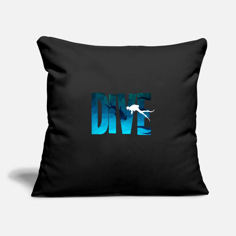 Plongée - plongée, plongeurs, plongée en apnée Housse de coussin décorative 45 x 45 cm